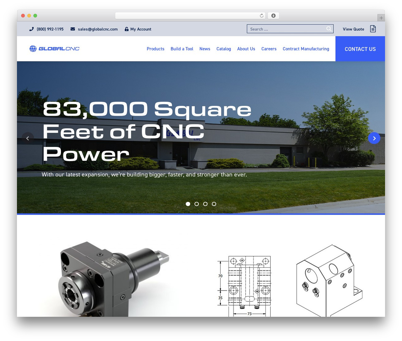 WordPress theme Global CNC Theme - globalcnc.com