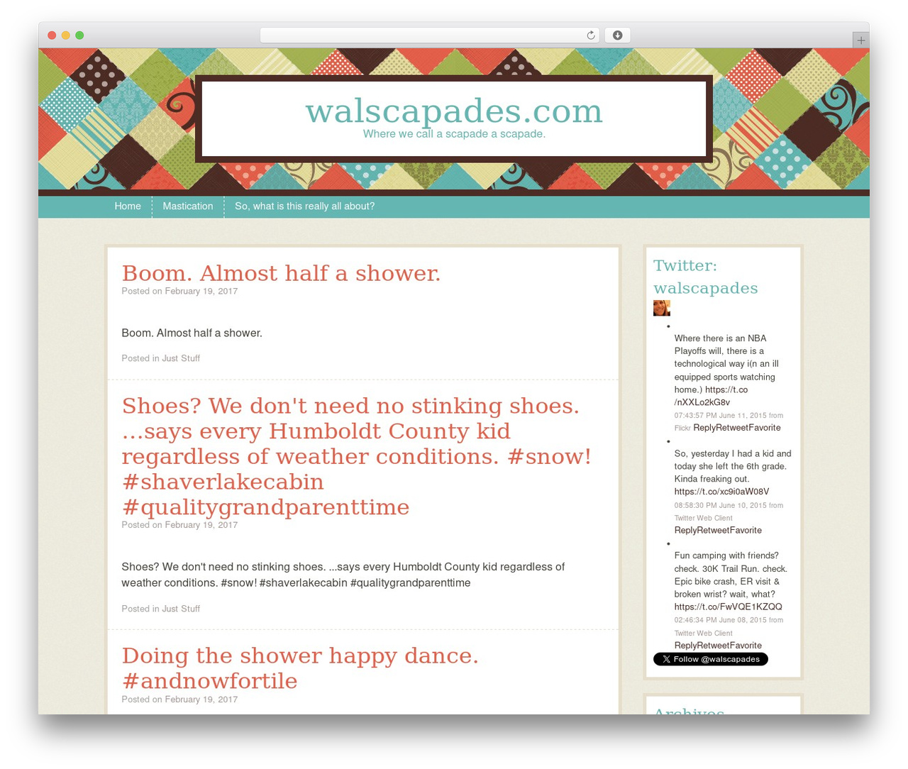 WordPress theme Patchwork - walscapades.com