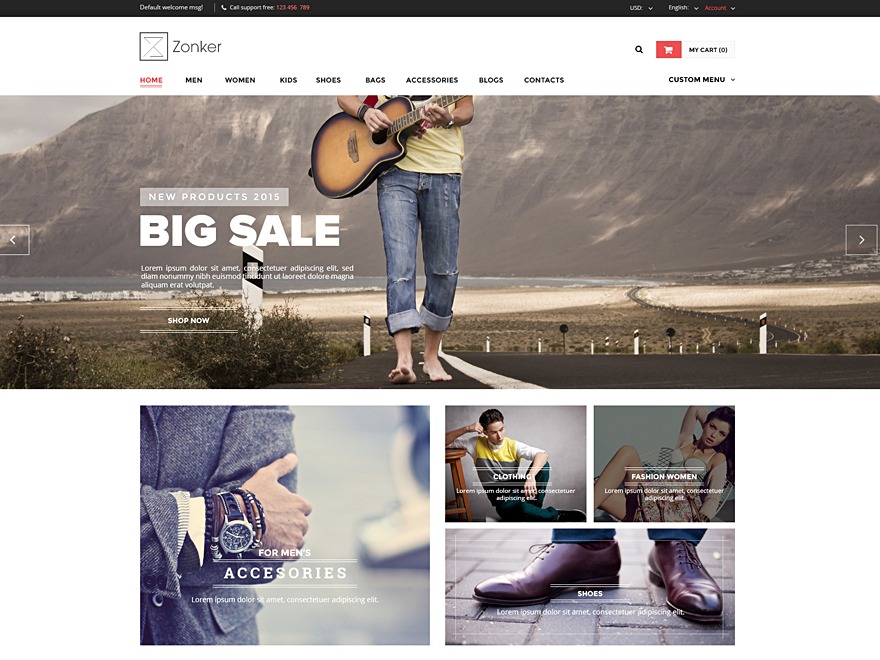 Zonker WordPress ecommerce theme by RoadThemes