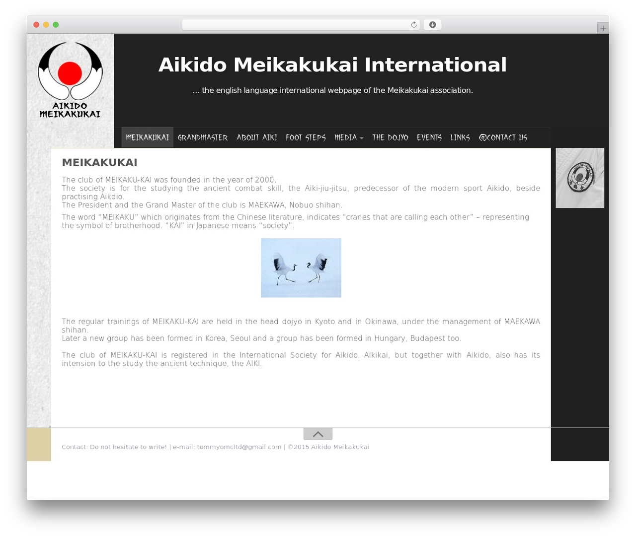 Aikido Responsive WordPress theme - meikaku-kai.com