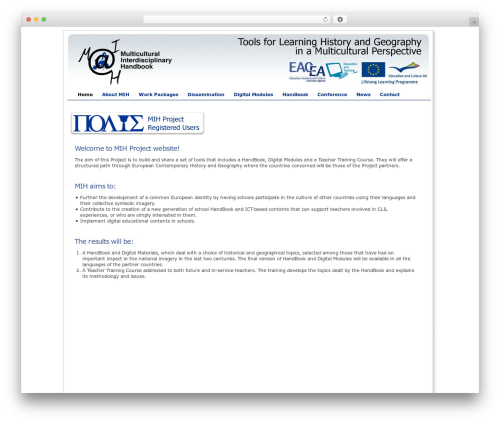 Comenius WordPress theme - mihproject.eu