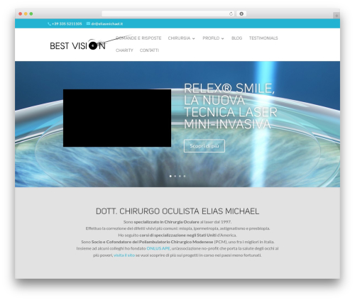 Divi WordPress theme - michaeleliasoculista.it