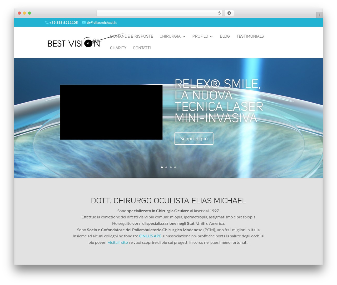 Divi WordPress theme - michaeleliasoculista.it