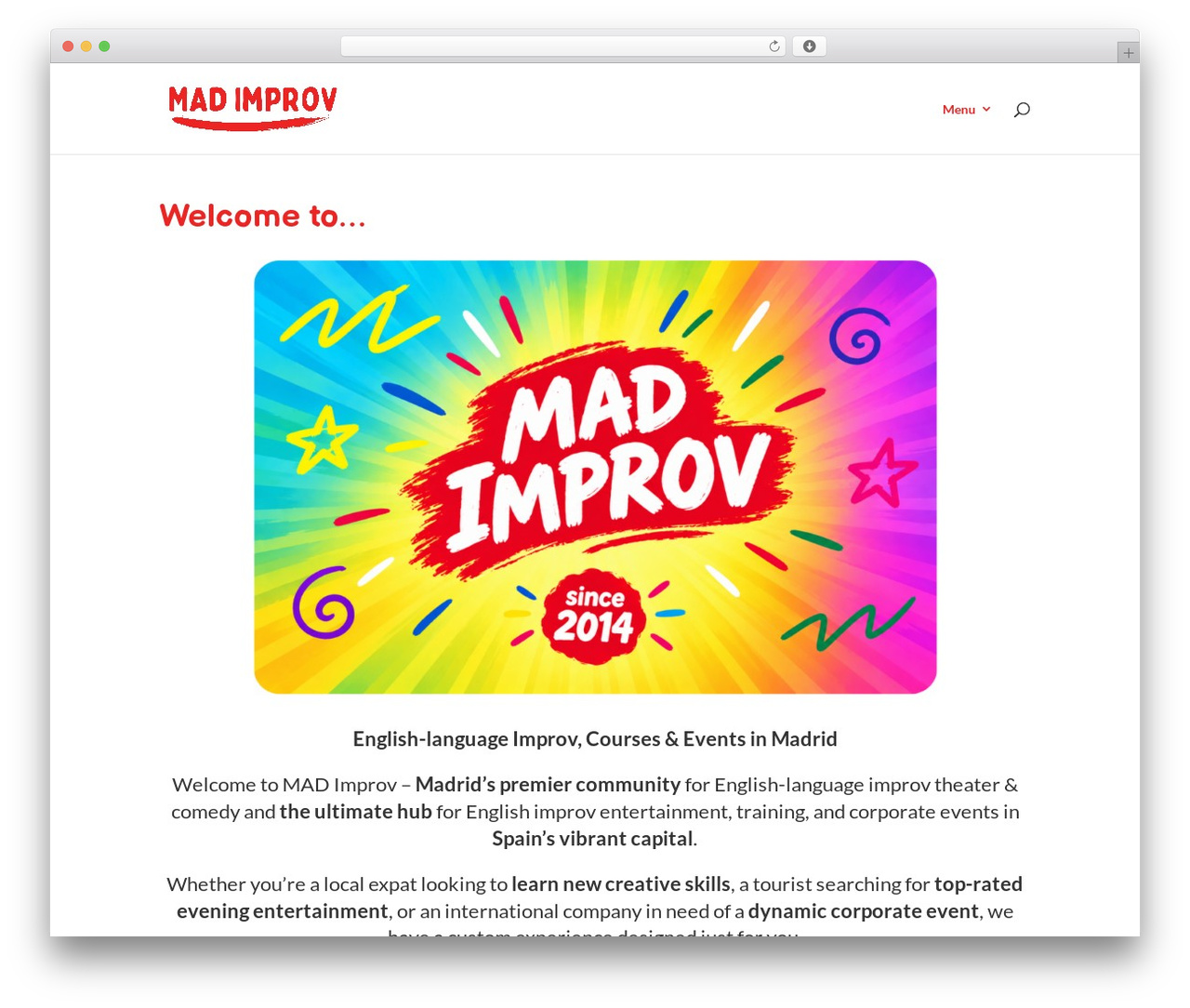 Divi WordPress theme - madimprov.com