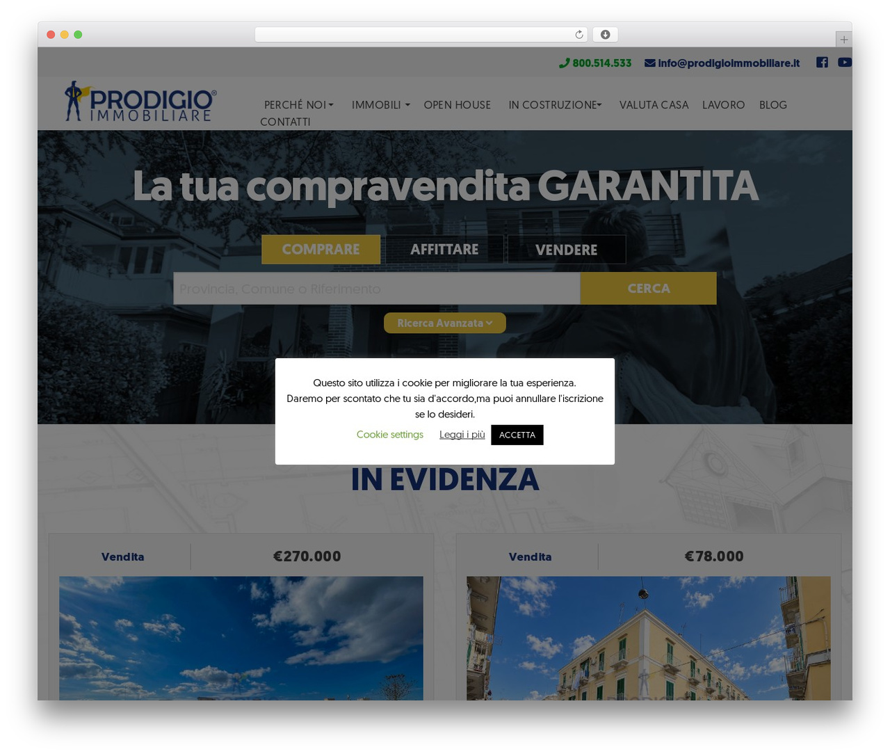 Domius WordPress theme - prodigioimmobiliare.it