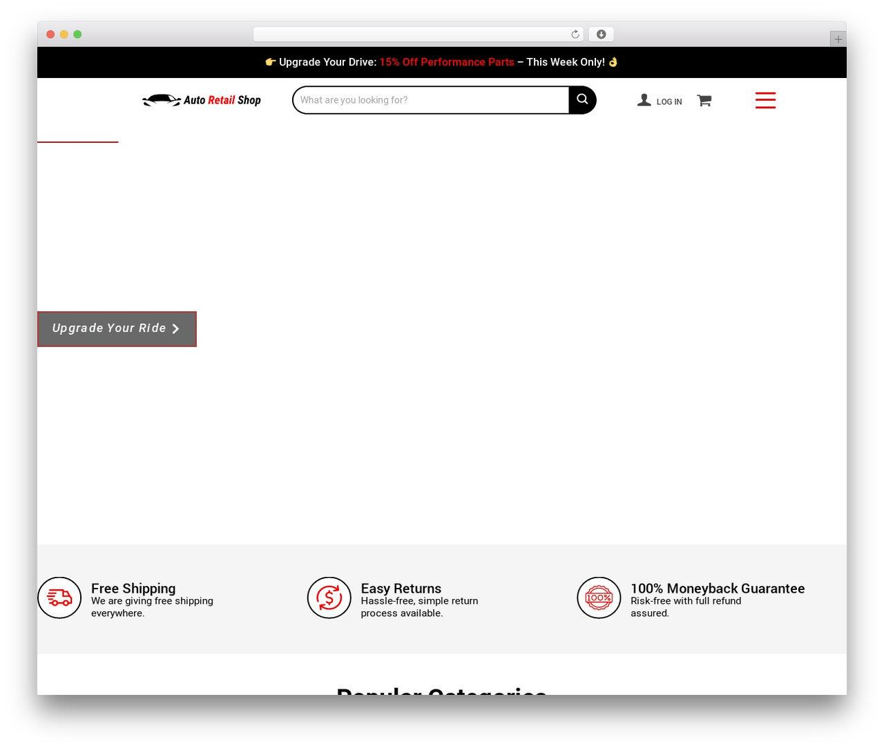 El Greco WordPress shopping theme - autoretailshop.com