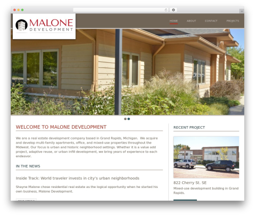 Malone Development theme WordPress - malonedevelopment.com