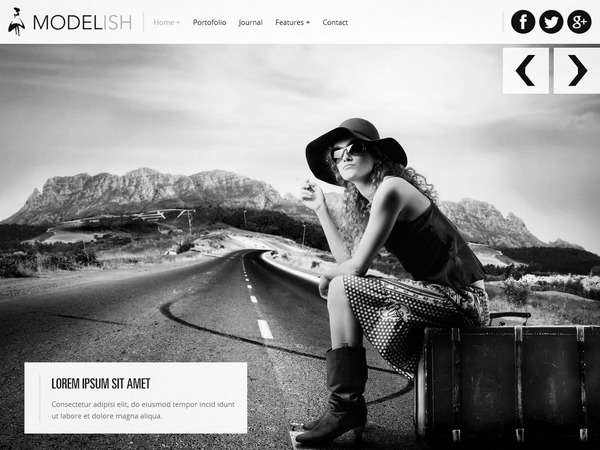 Modelish (shared on wplocker.com) WordPress theme design by liviu_cerchez
