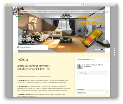 Theme WordPress Longpage - molerskigipsaniradovi.rs