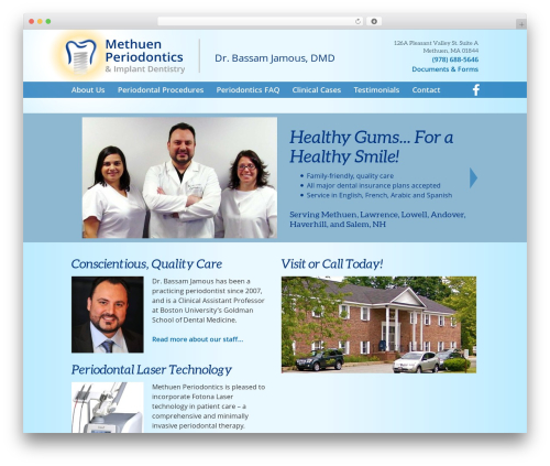 Theme WordPress Methuen Perio - methuenperio.com