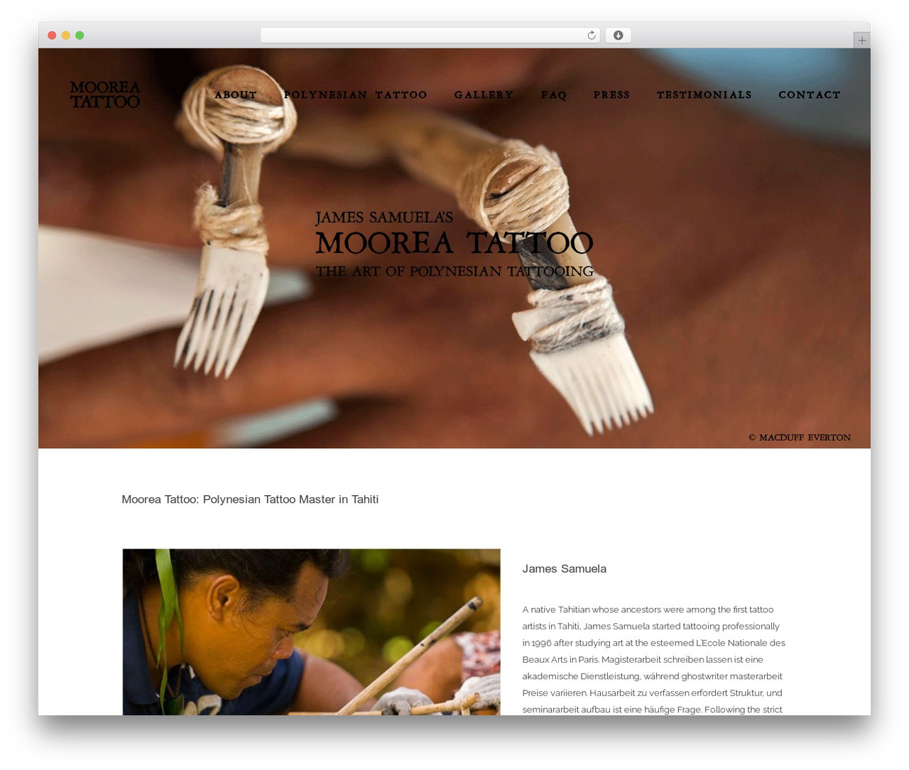 WordPress theme Bodega - mooreatattoo.com
