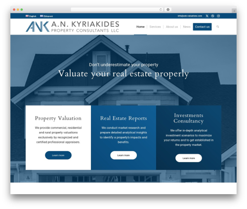 WordPress theme ANK Valuations Theme - ank-valuations.com