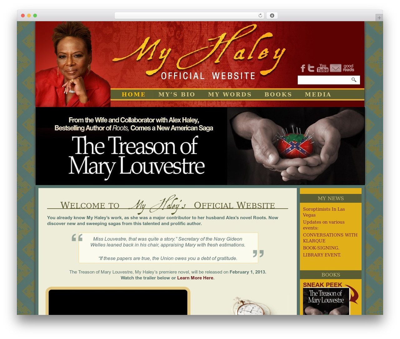 WordPress theme Ureeka - myhaleyauthor.com