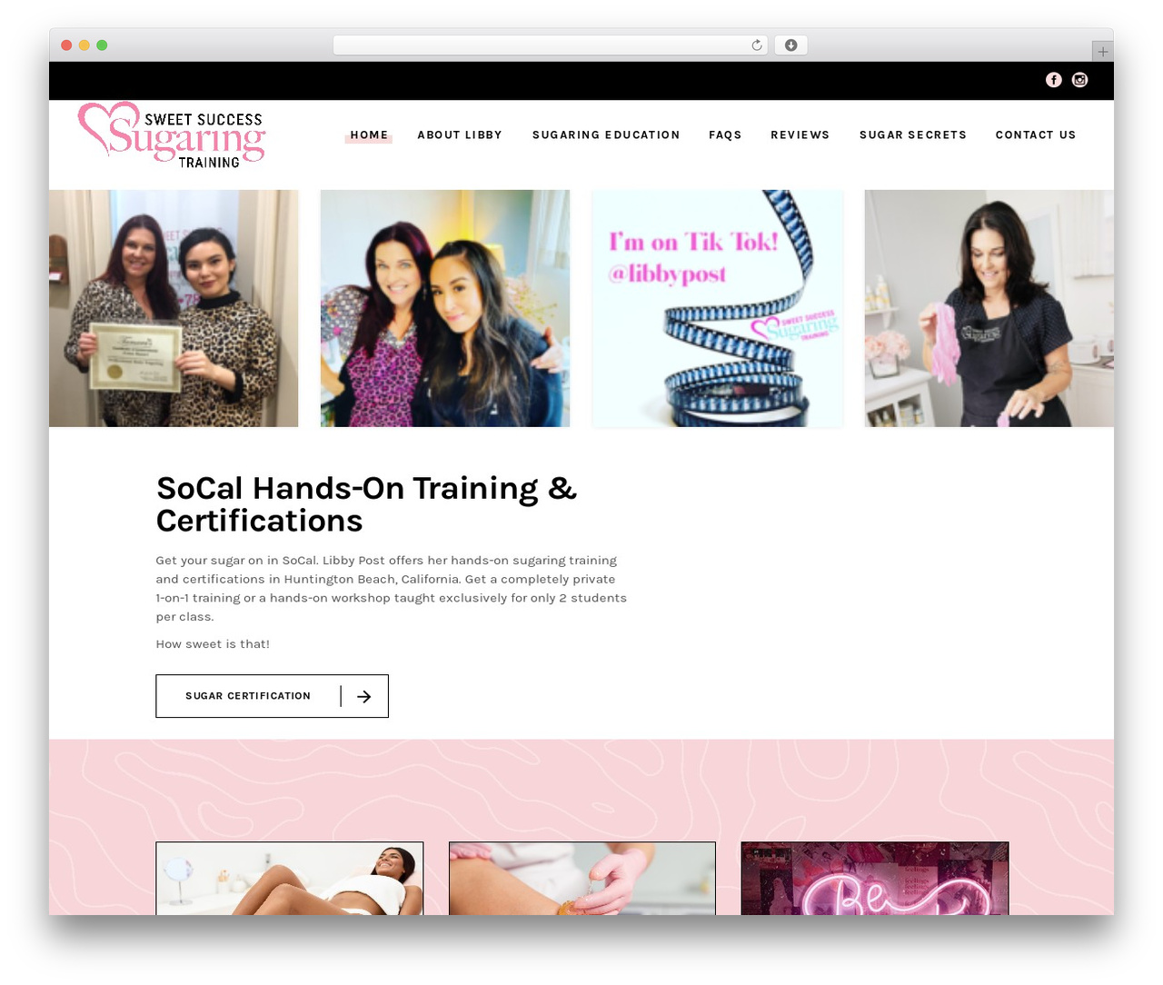 WordPress website theme Blush - sweetsuccesssugaring.com