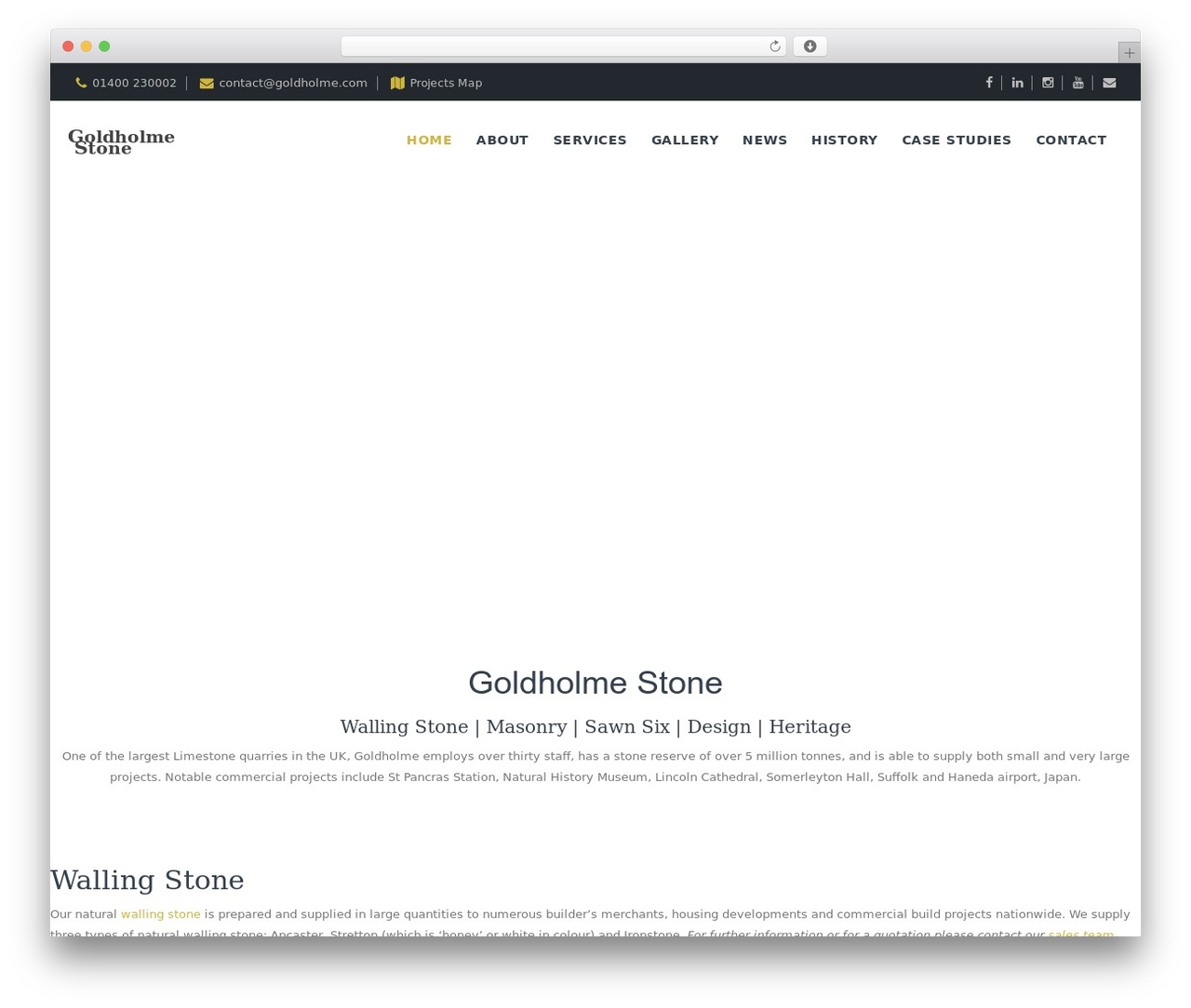 Construct WordPress theme - goldholme.com