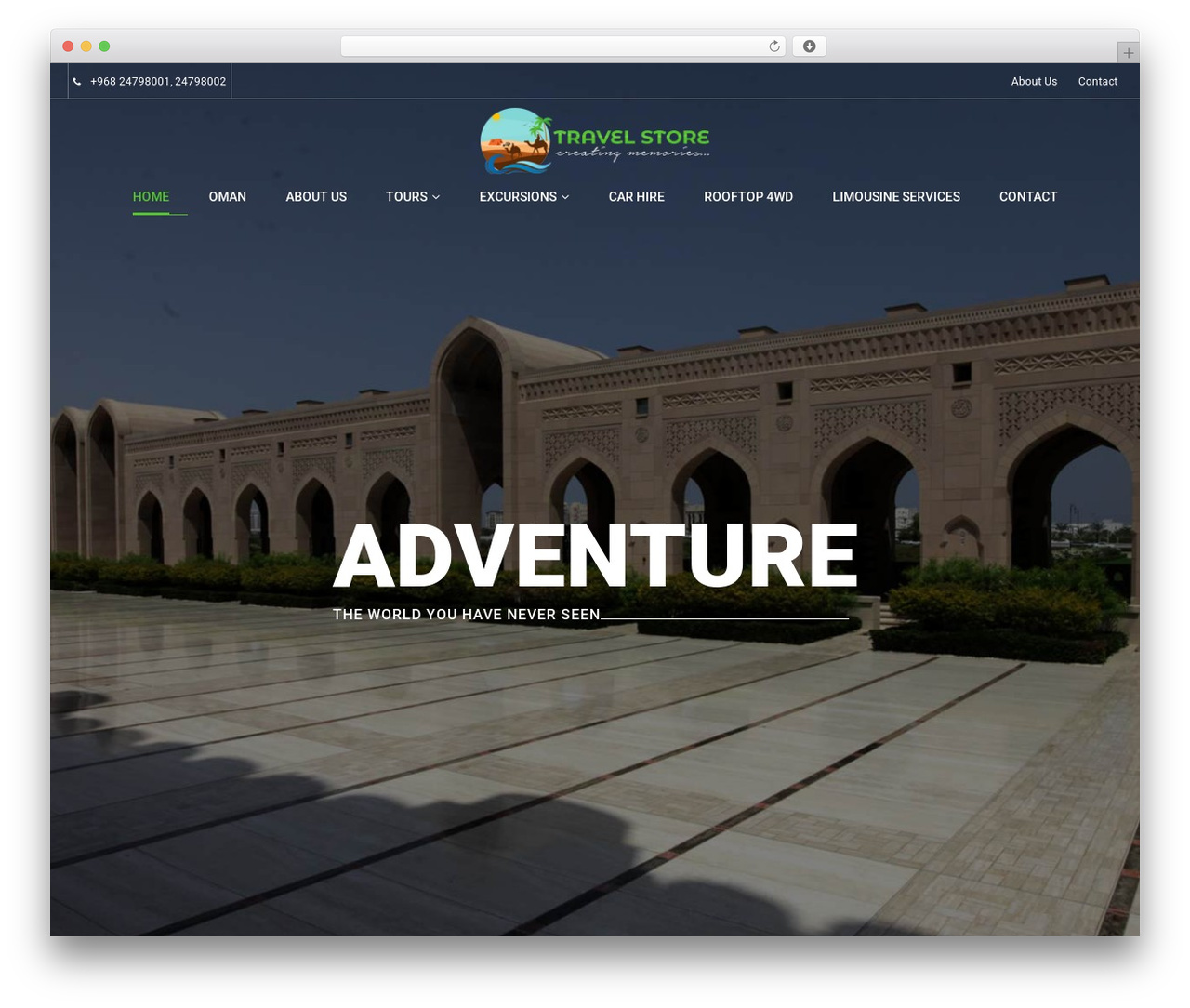 Exploore theme WordPress - travelstoreoman.com