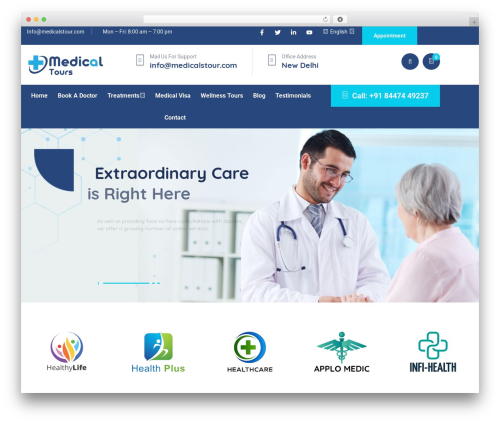 Medixi WordPress theme - medicalstour.com