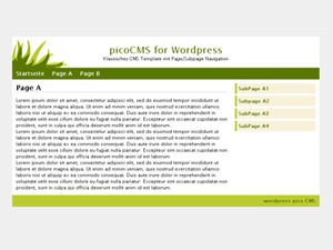 picoCMS WordPress theme by stereophone