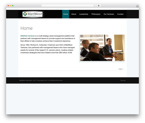 Push WordPress theme - metwestventures.com