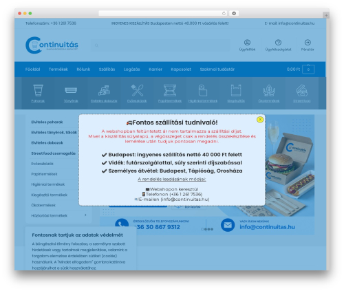 Shoptimizer WordPress store theme - continuitas.hu