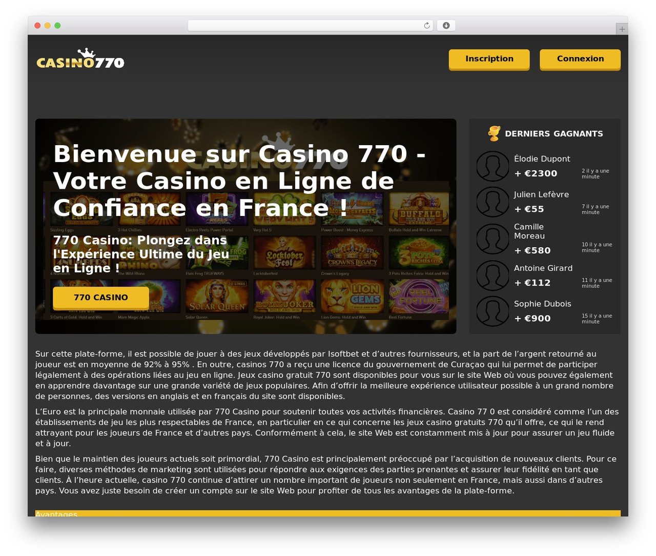 Theme WordPress playcom - casino-770.org