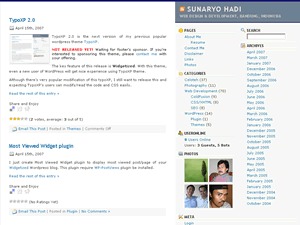 TypoXP theme WordPress by Sunaryo Hadi