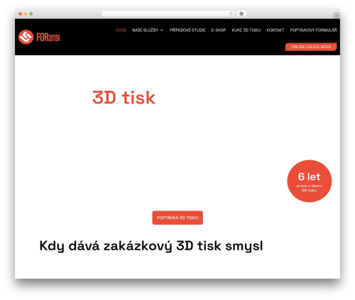 WordPress theme Divi - for3dtisk.cz