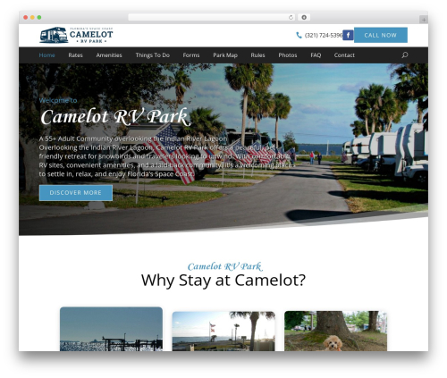 WordPress theme Divi - camelotrvpark.com