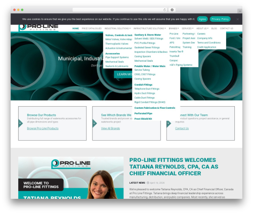 WordPress theme PLF Bootstrap - pro-linefittings.com