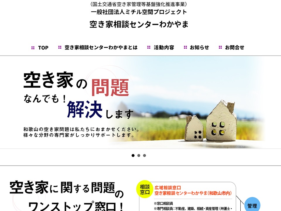 WordPress website theme ミチル空間プロジェクト by Proide