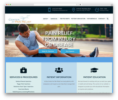 WP Sigma WordPress theme - dallascenterforpain.com