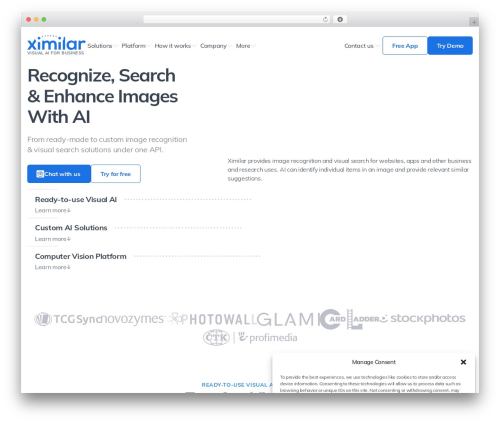 Ximilar WordPress theme - ximilar.com