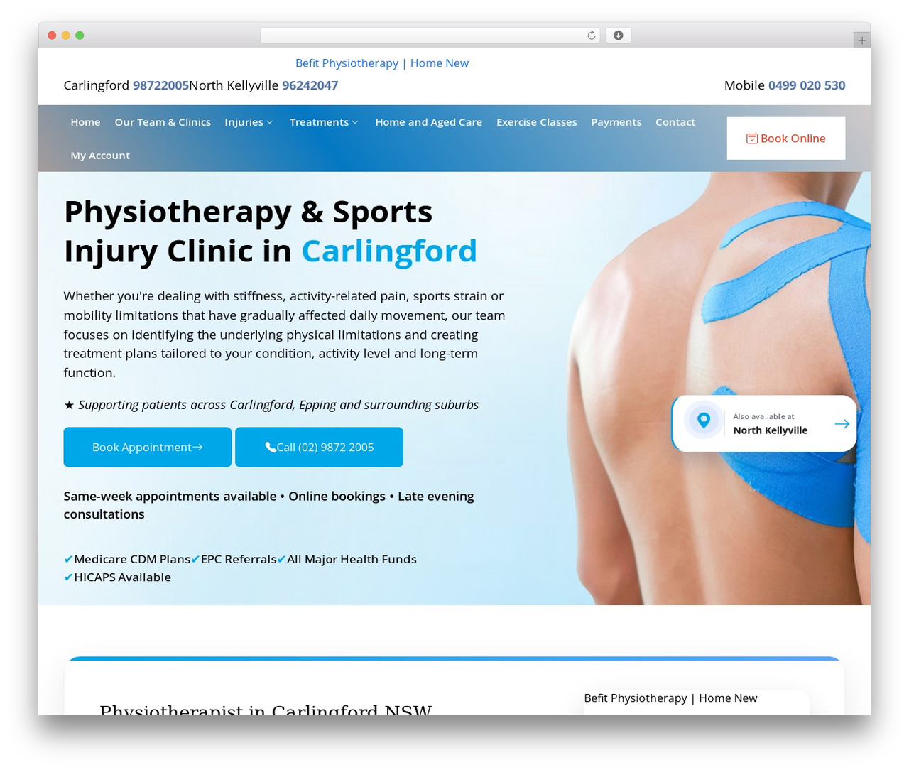 Befitphysio WordPress theme - befitphysio.com.au