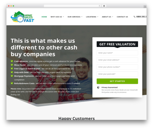 Best WordPress theme Uncode - www.homesalesfast.co.uk