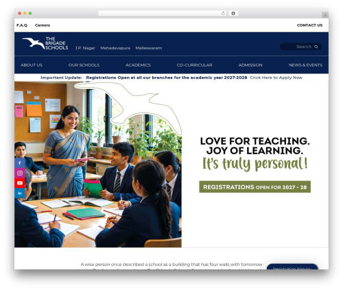 Brigade WordPress theme - brigadeschools.edu.in