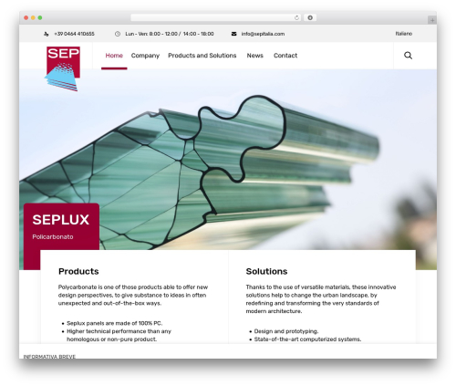 Nex WordPress theme - sepitalia.com