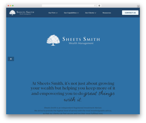 Sheets Smith WordPress website theme - sheetssmith.com