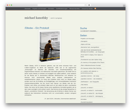 SimplicityBright theme WordPress - michaelkanofsky.de