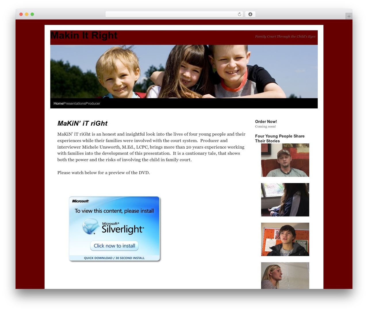 Weaver WordPress theme - makinitright.com Weaver WordPress theme - makinitright.com