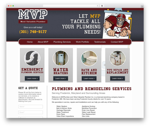 WordPress theme Encompass - mvplumber.com