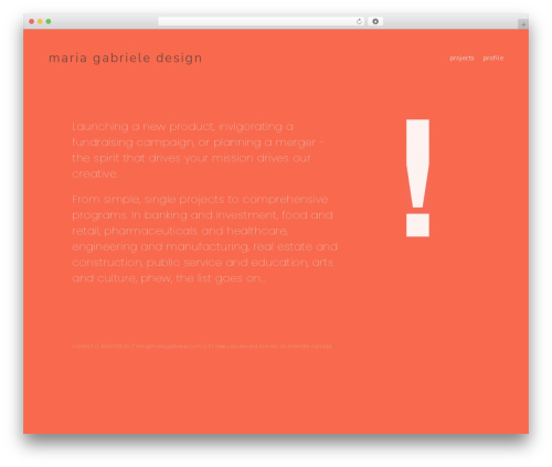 Arnold WordPress theme - mariagabriele.com