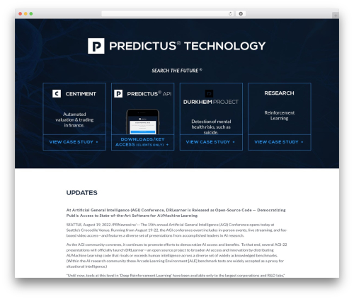 Best WordPress theme Predictus - predictus.com