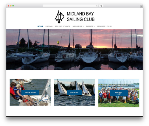 Create WordPress website theme - midlandbaysailingclub.com