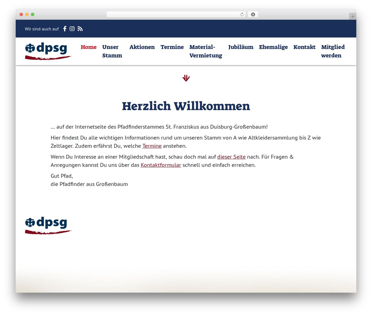 DPSG BASE THEME theme WordPress - dpsg-grossenbaum.de