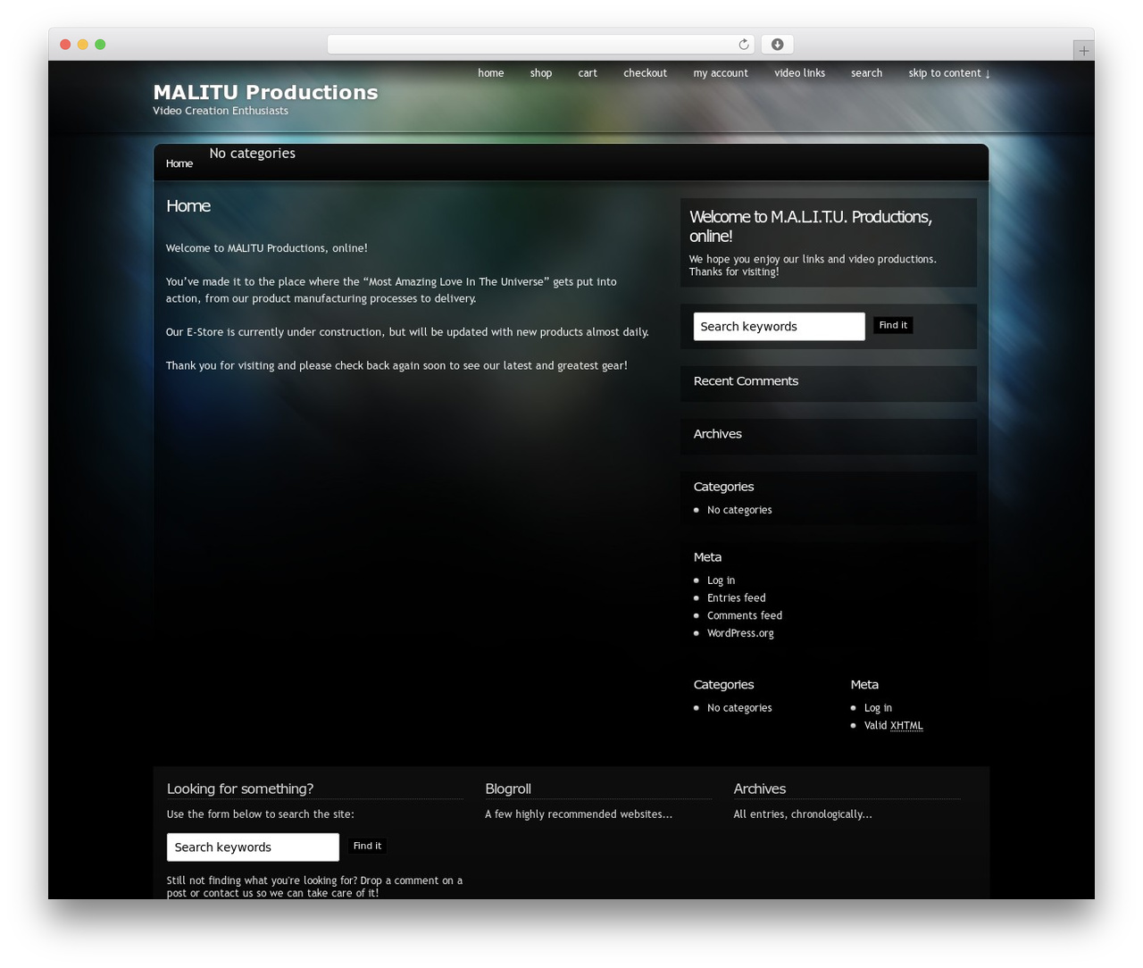 Pixel WordPress theme design - malituproductions.com
