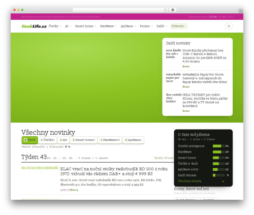 Theme WordPress Rehub theme - geeklife.cz