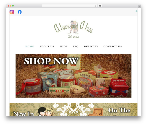 Vilva theme WordPress - aloveandakiss.co.uk