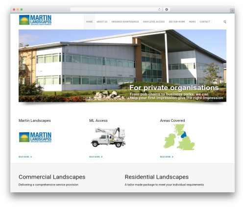 WebFlow landscaping WordPress theme - martinlandscapes.co.uk