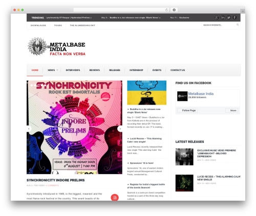 WordPress theme Bolid Theme - metalbase.in