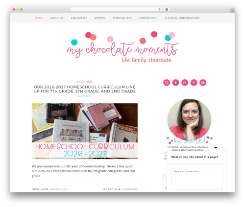 WordPress theme Genesis - mychocolatemoments.com